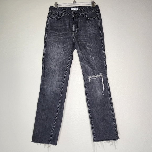 Anine Bing Gray Distressed Jeans 27 - Picture 1 of 7
